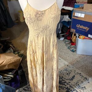 90s vintage parallel brand cream floral maxi dress size 2